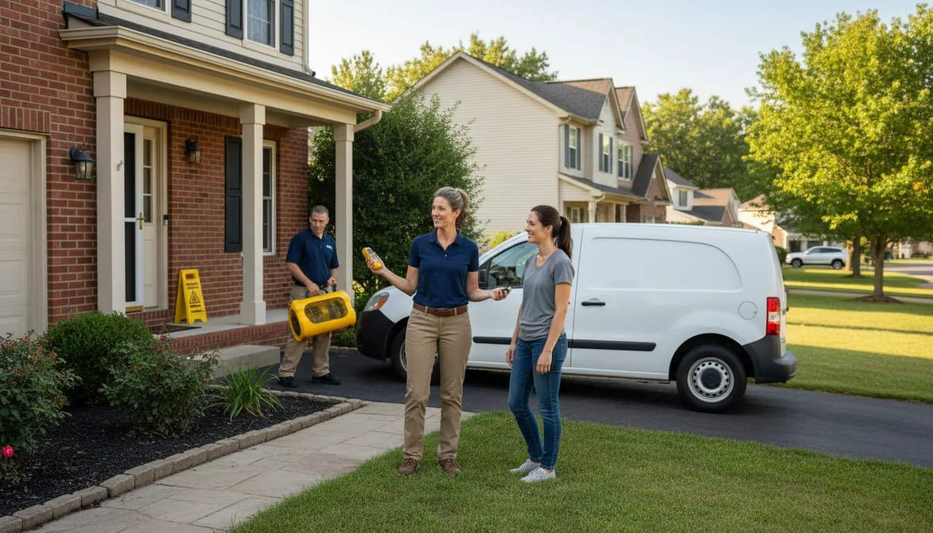 Residential water damage restoration in Millington, IL